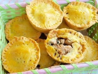 Закрытые тарталетки с курицей, грибами