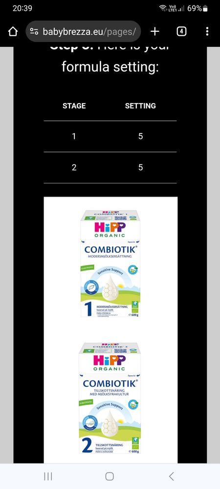 Baby brezza hipp combiotik 1 cheap