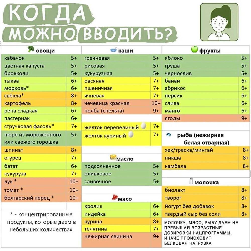 Прикорм с общего стола в 6 месяцев