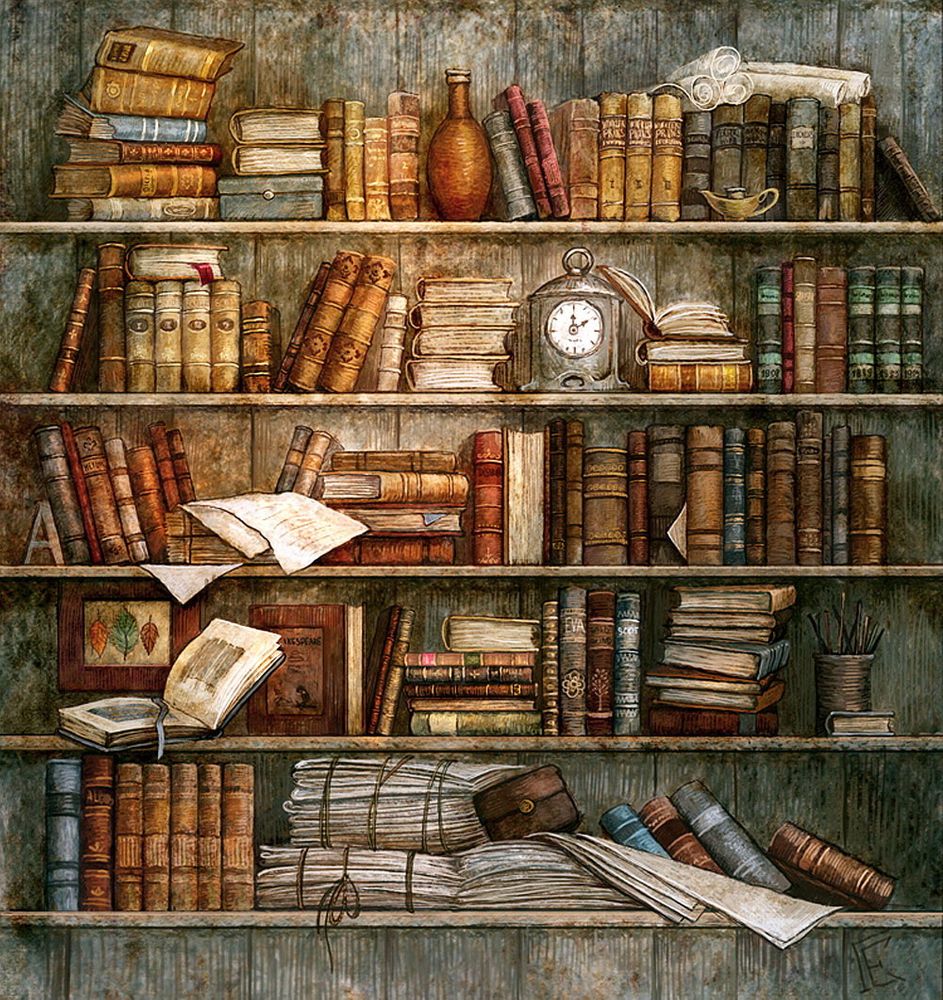 Галина Егоренкова иллюстрации книжный шкаф