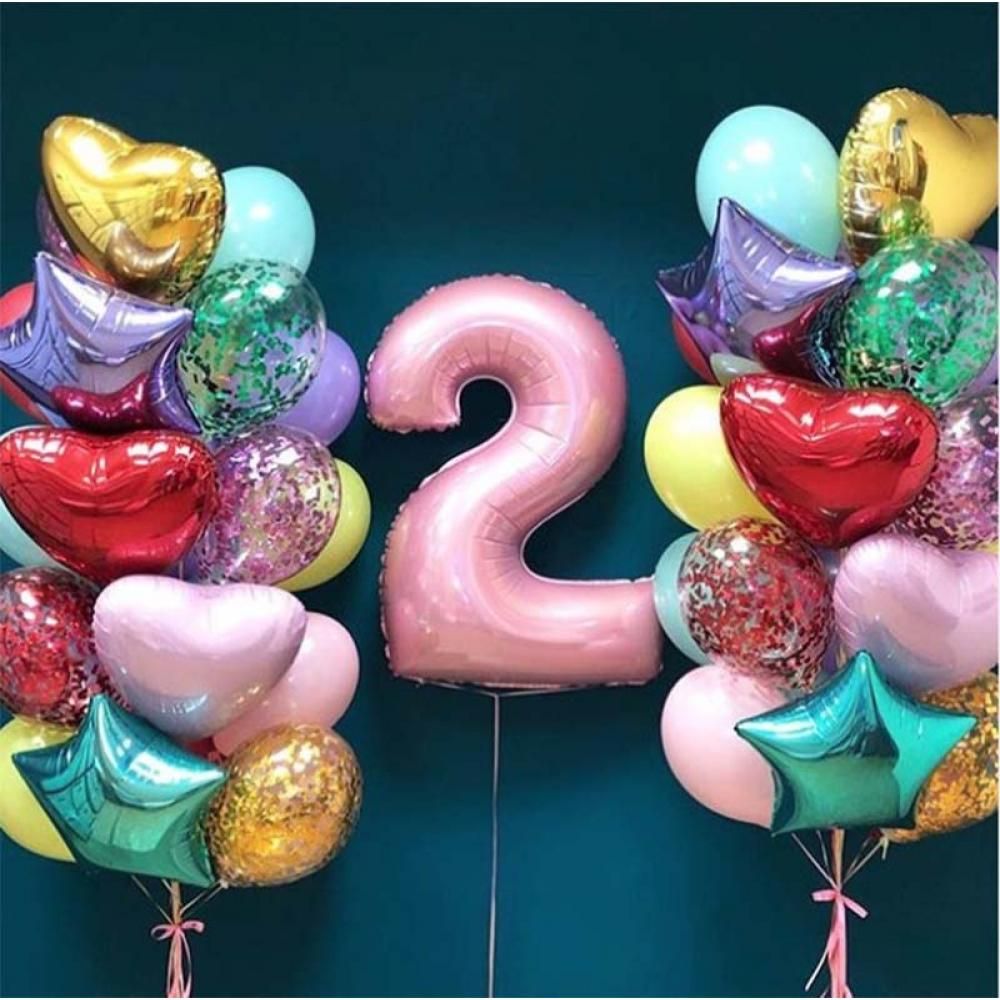 композиция из шаров на день рождения девочке 4 года