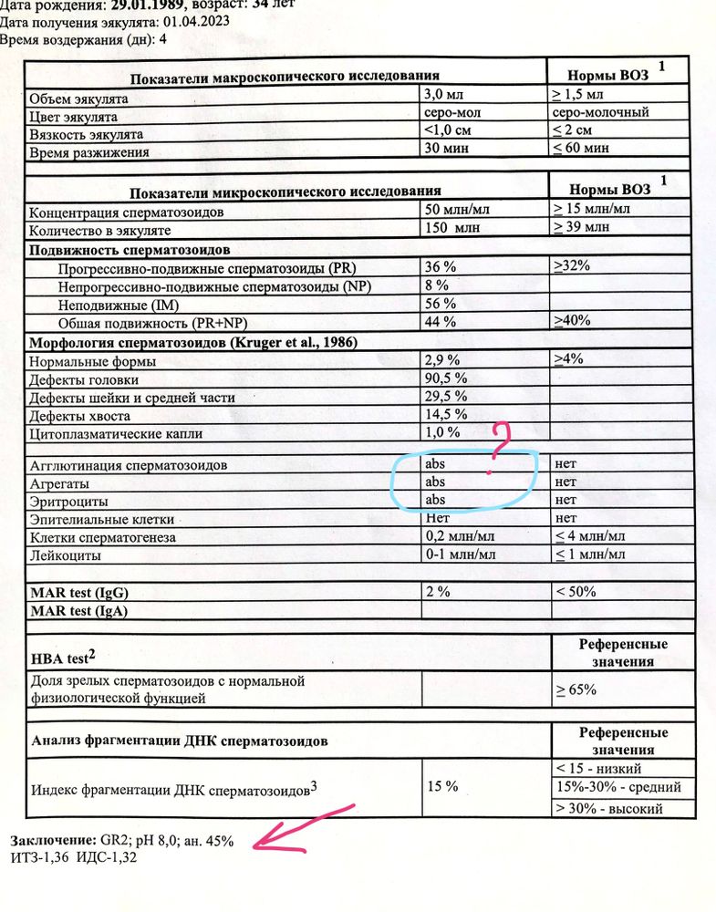 Расшифровка спермограммы: анализ показателей | Андродоз®