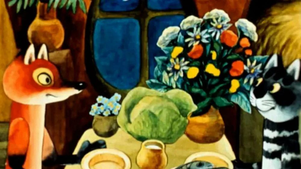 Лиса и кот мультфильм