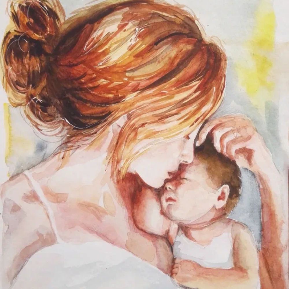 Мама и малыш рисунок (43 фото)