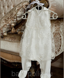 Полукомбинезон с юбочкой нарядный для девочки