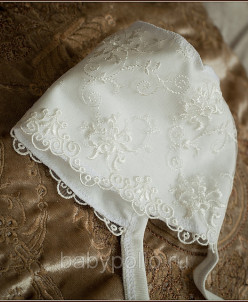 Чепчик с рюшей для девочки